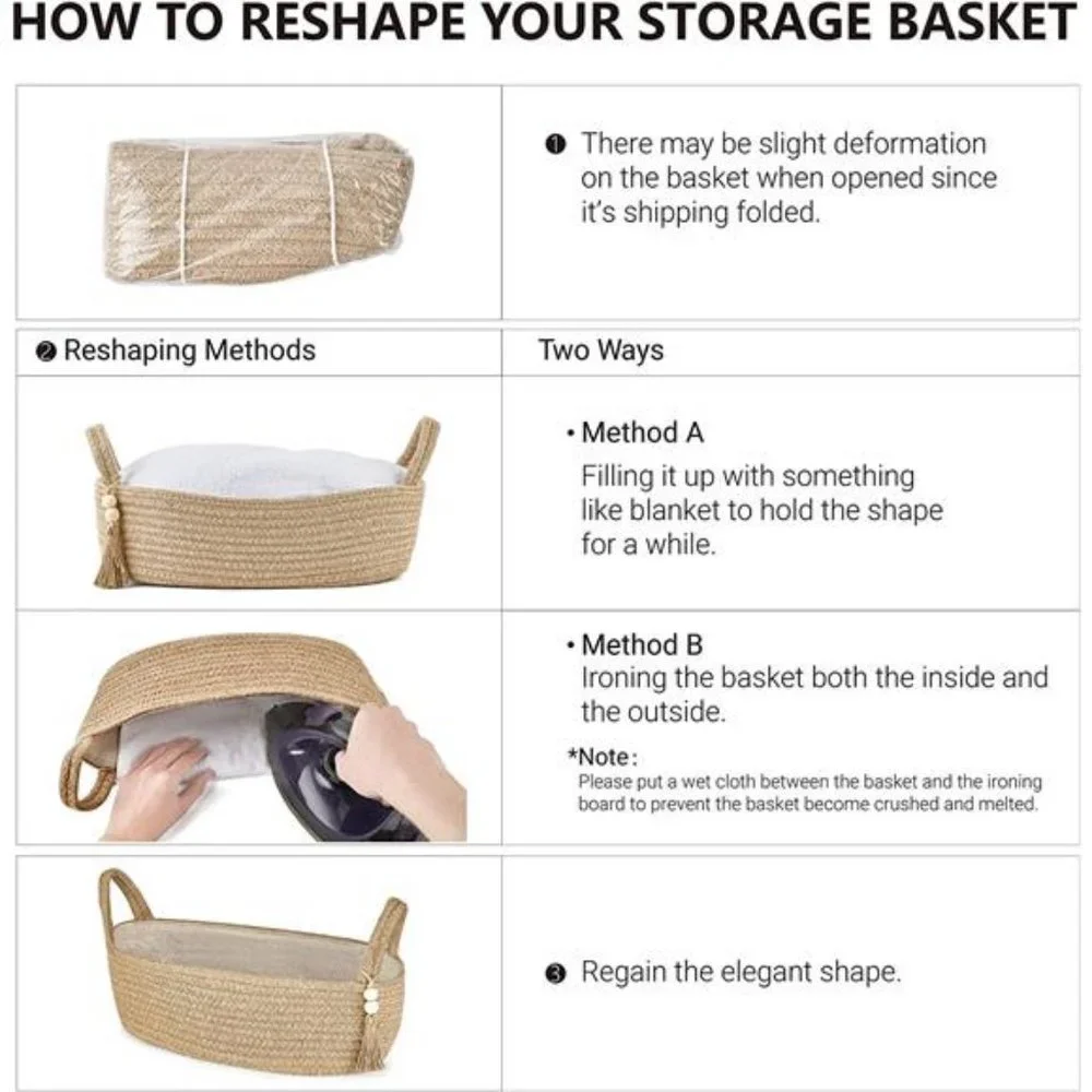 Small Woven Storage Basket for Toilet Tank Top Boho Bathroom Decor, 1 Pack